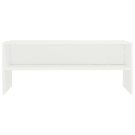 tv-bord 100x40x40 cm konstrueret træ hvid