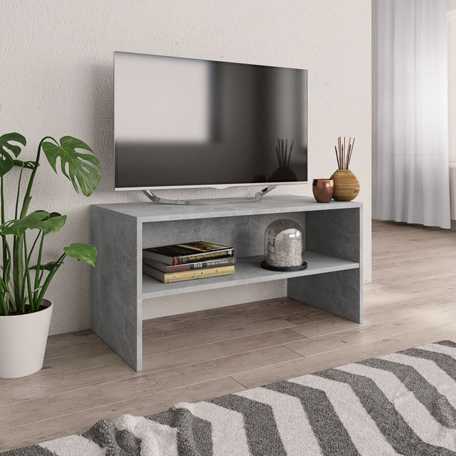 tv-bord 80x40x40 cm konstrueret træ betongrå