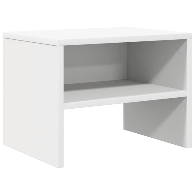 sengebord 40x30x30 cm konstrueret træ hvid