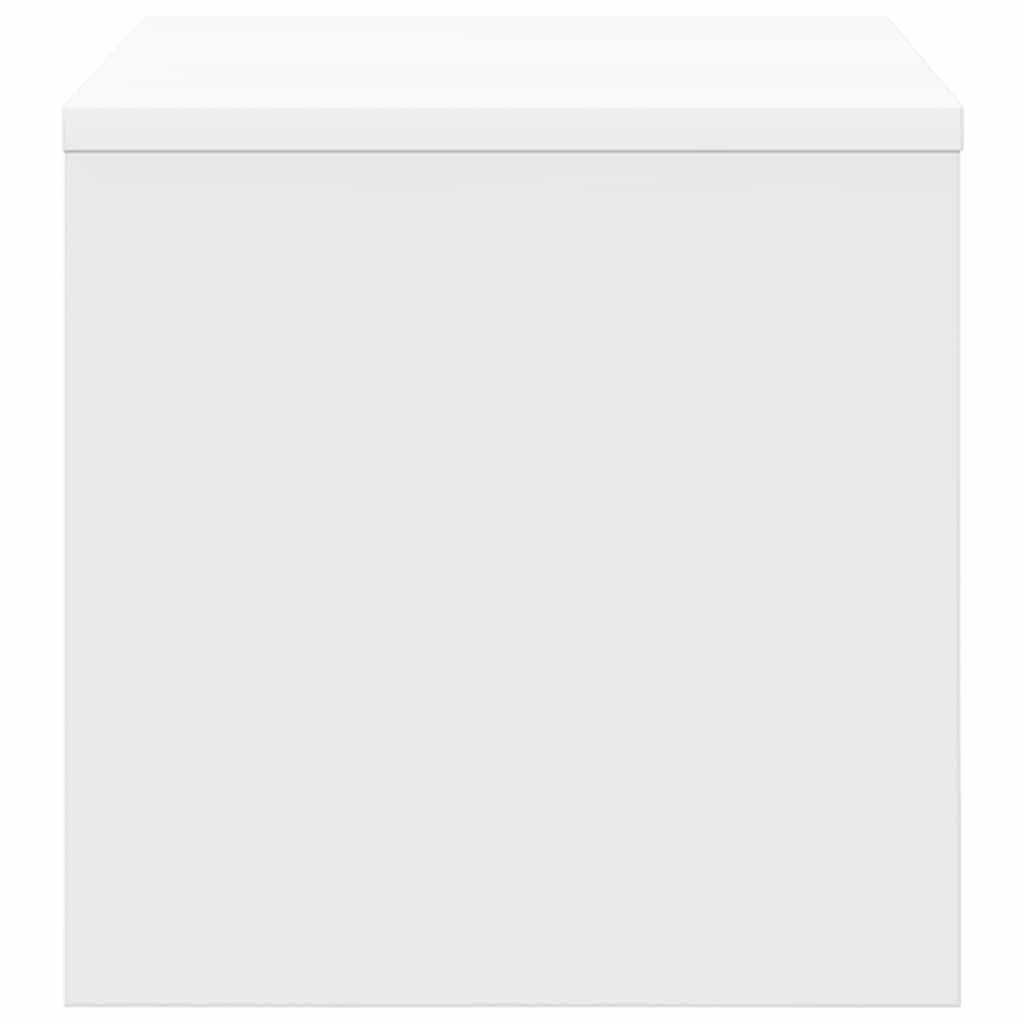 sengebord 40x30x30 cm konstrueret træ hvid