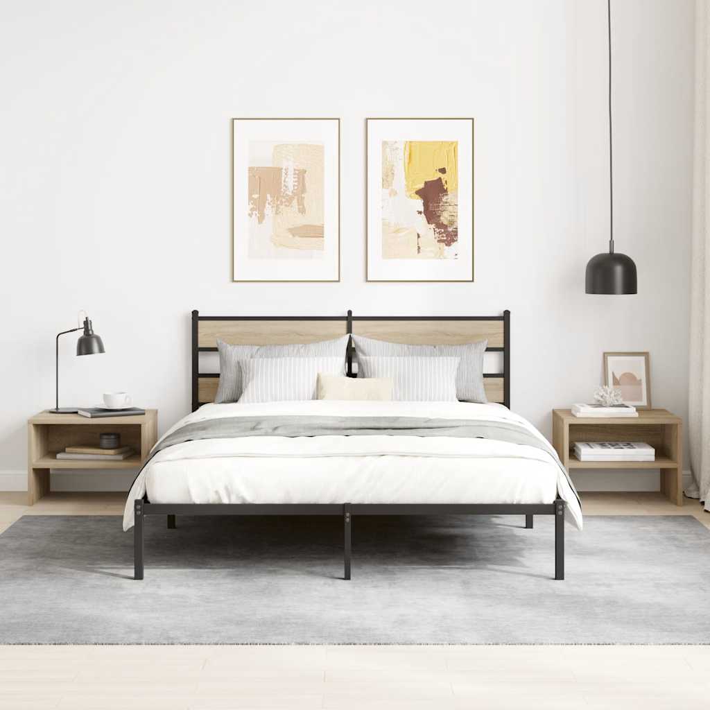 sengebord 40x30x30 cm konstrueret træ Sonoma-eg