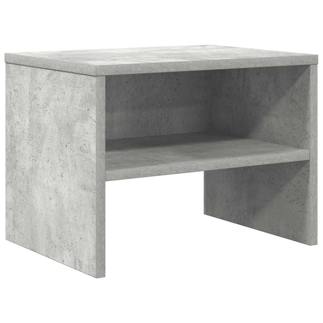 sengebord 40x30x30 cm konstrueret træ Betongrå