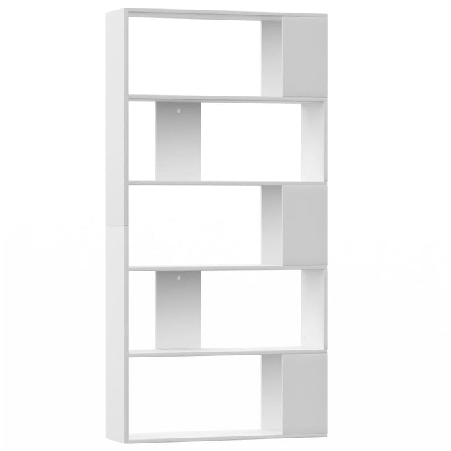 bogreol/rumdeler 80x24x159 cm konstrueret træ hvid