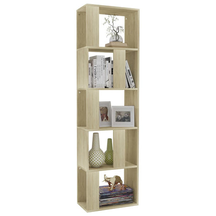 bogreol/rumdeler 45x24x159 cm konstrueret træ sonoma-eg