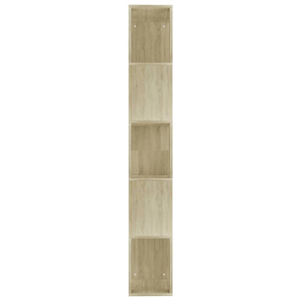 bogreol/rumdeler 45x24x159 cm konstrueret træ sonoma-eg