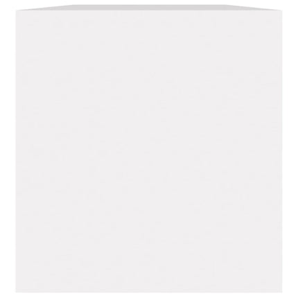 opbevaringsreol til lp'er 71x34x36 cm konstrueret træ hvid