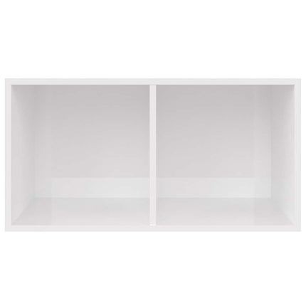 reol til lp'er 71x34x36 cm konstrueret træ hvid højglans