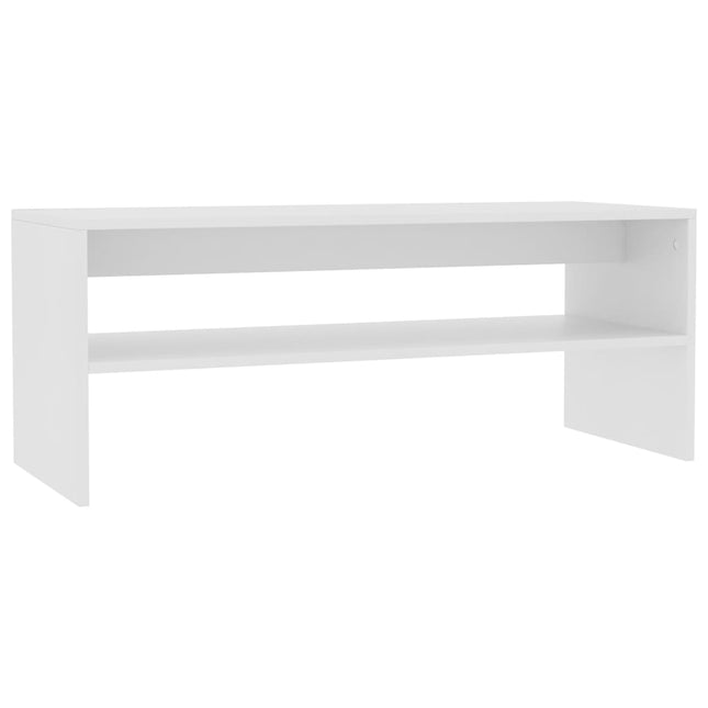 sofabord 100x40x40 cm konstrueret træ hvid