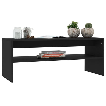 sofabord 100x40x40 cm konstrueret træ sort