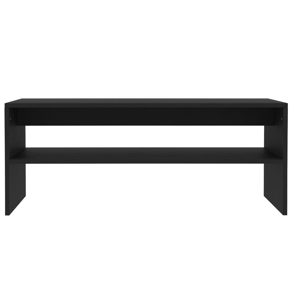 sofabord 100x40x40 cm konstrueret træ sort