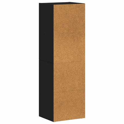 bogreol/tv-bord 36x30x114 cm konstrueret træ sort