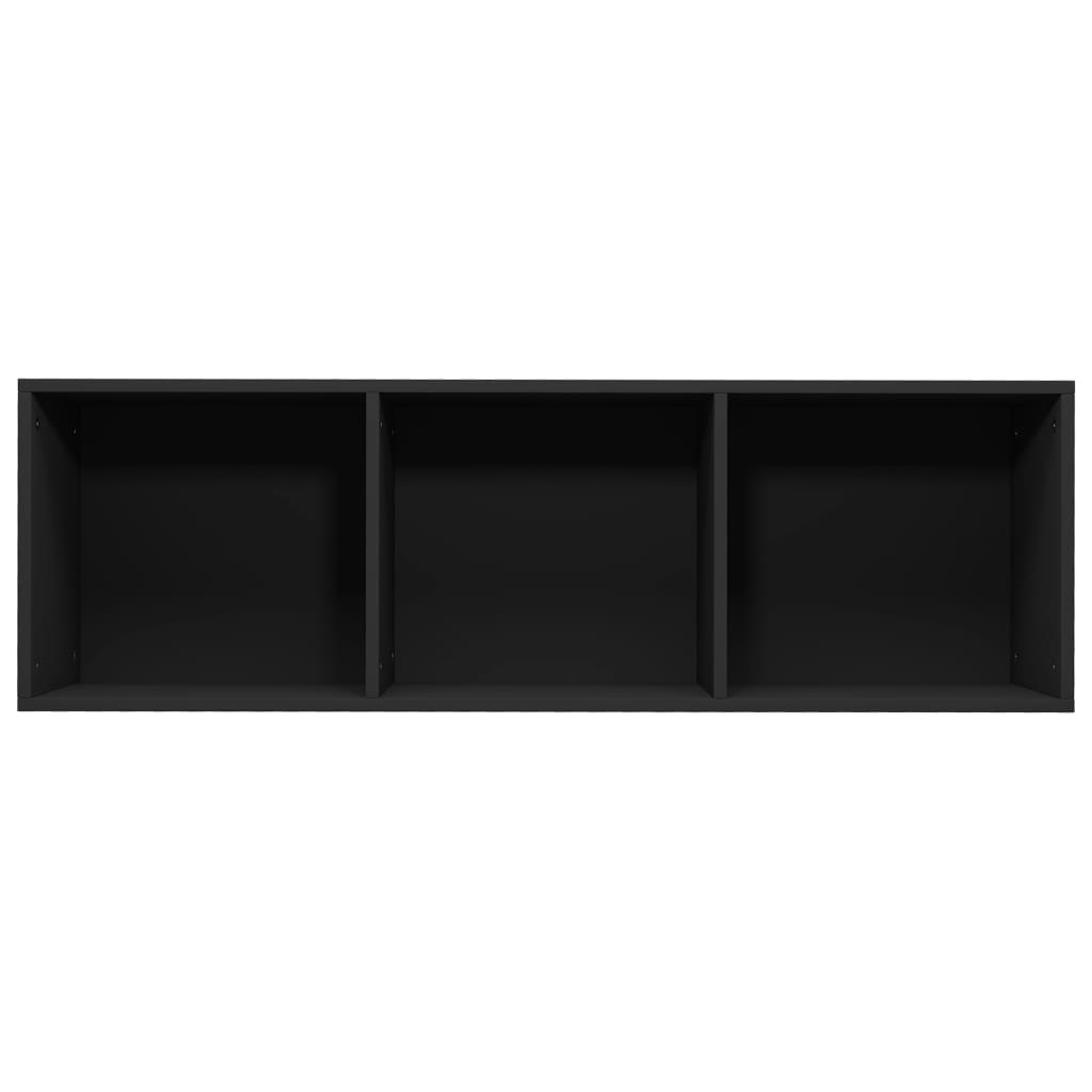 bogreol/tv-bord 36x30x114 cm konstrueret træ sort