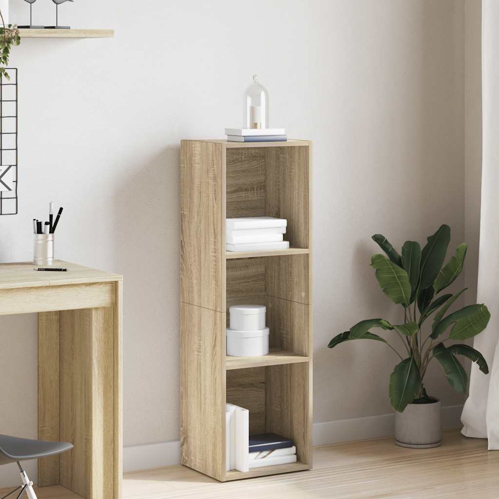 bogreol/tv-bord 36x30x114 cm konstrueret træ Sonoma-eg billede