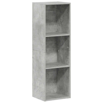 bogreol/tv-bord 36x30x114 cm konstrueret træ betongrå