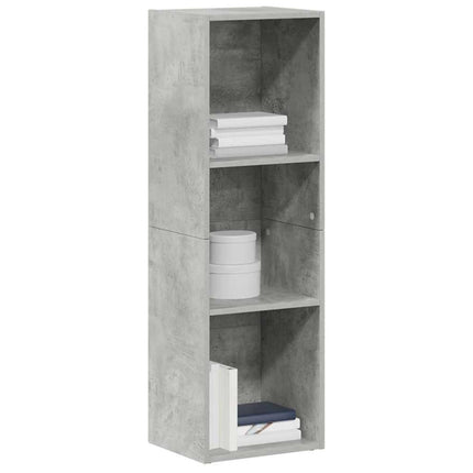 bogreol/tv-bord 36x30x114 cm konstrueret træ betongrå