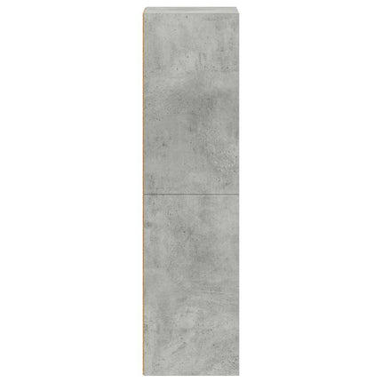 bogreol/tv-bord 36x30x114 cm konstrueret træ betongrå