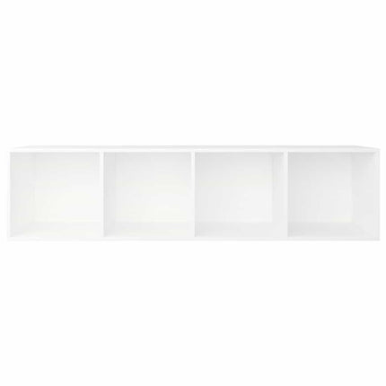 bogreol/tv-bord 36x30x143 cm konstrueret træ hvid