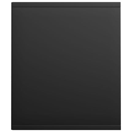 bogreol/tv-bord 36x30x143 cm konstrueret træ sort