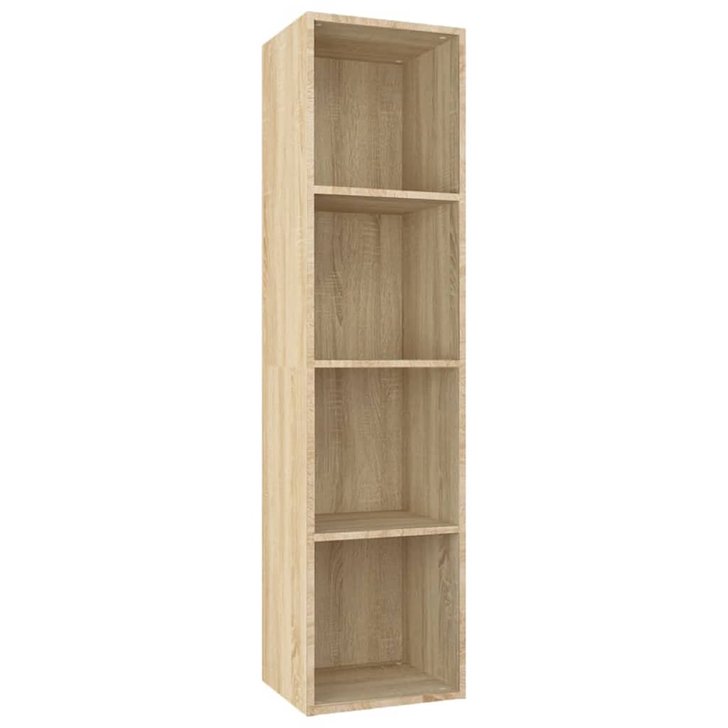 bogreol/tv-bord 36x30x143 cm konstrueret træ Sonoma-eg