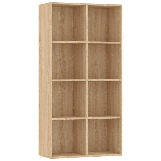 bogreol/skænk 66x30x130 cm konstrueret træ sonoma-eg