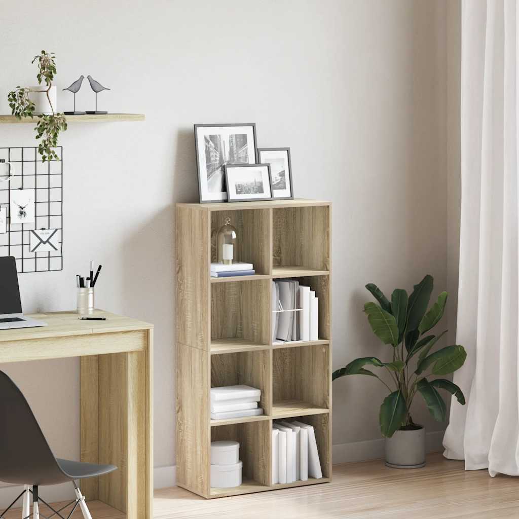Bogreol/TV-Bord Konstrueret Træ - Sonoma-eg / 66 x 30 x 130 cm
