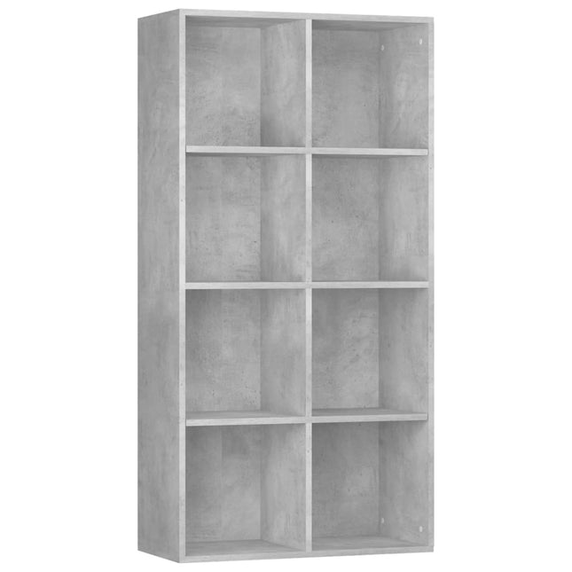 bogreol/skænk 66x30x130 cm konstrueret træ Betongrå