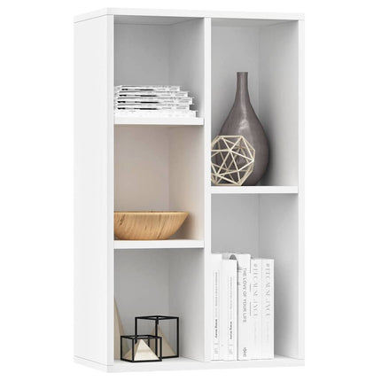 bogreol/skænk 50x25x80 cm konstrueret træ hvid