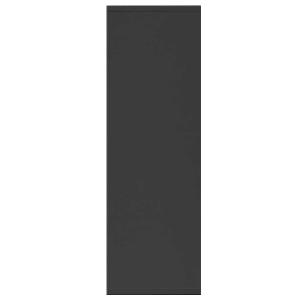 bogreol/skænk 50x25x80 cm konstrueret træ sort