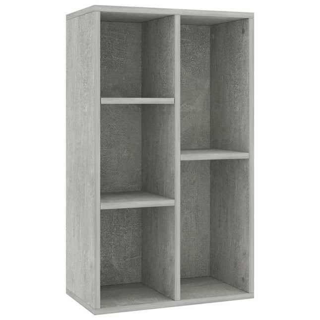 bogreol/skænk 50x25x80 cm konstrueret træ Betongrå