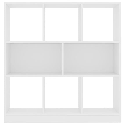 bogreol 97,5x29,5x100 cm konstrueret træ hvid