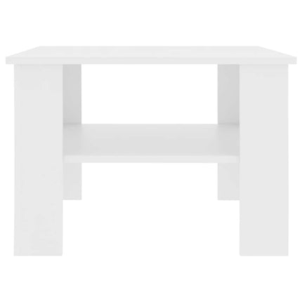 sofabord 60x60x42 cm konstrueret træ hvid