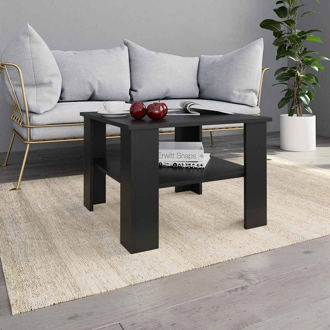 sofabord 60x60x42 cm konstrueret træ sort