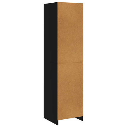 klædeskab 50x50x200 cm konstrueret træ sort