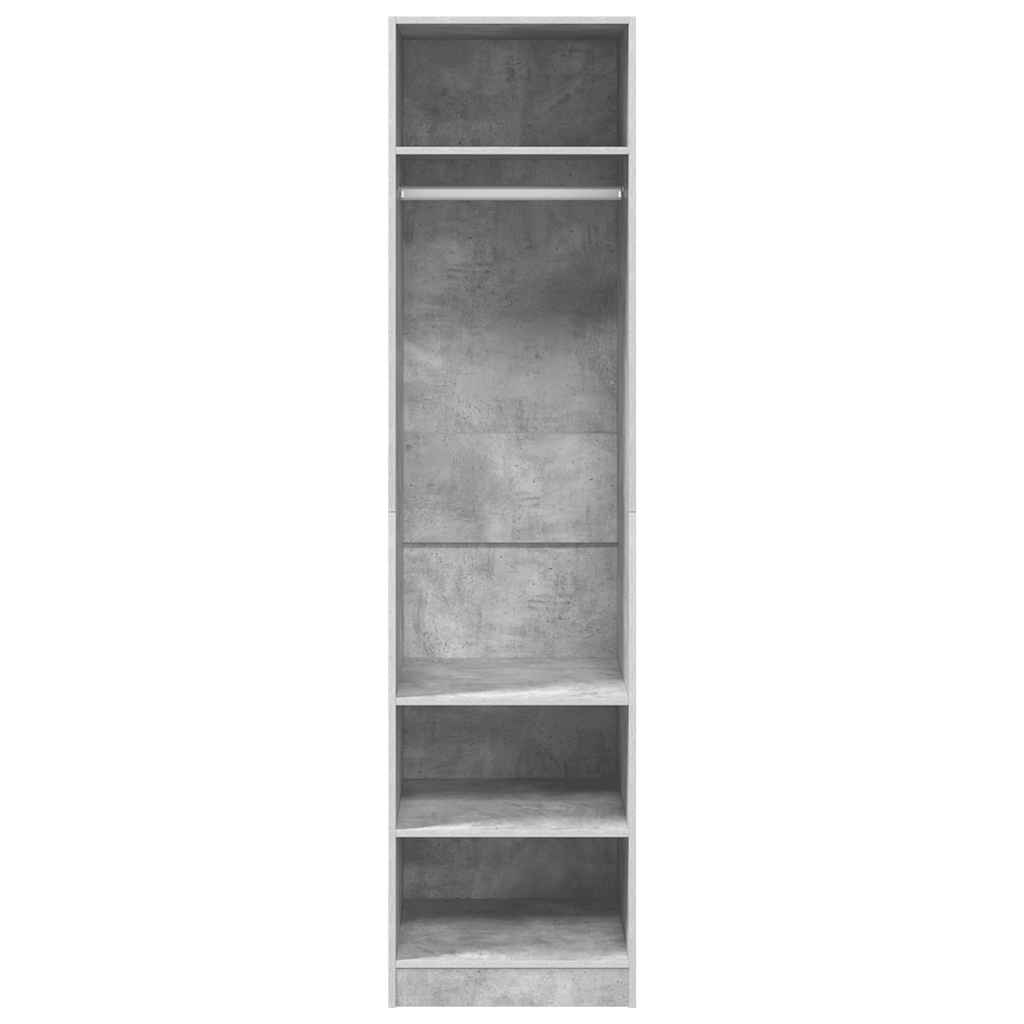 klædeskab 50x50x200 cm konstrueret træ betongrå