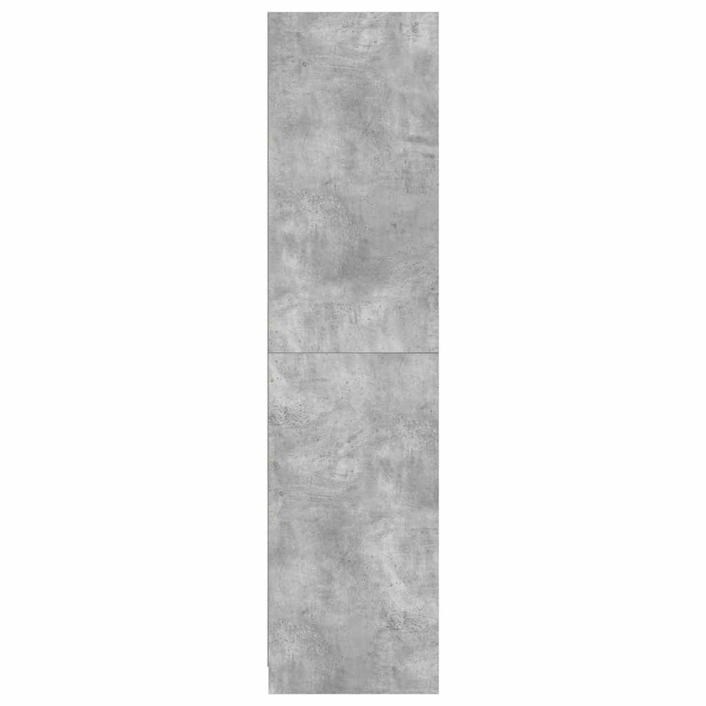 klædeskab 50x50x200 cm konstrueret træ betongrå