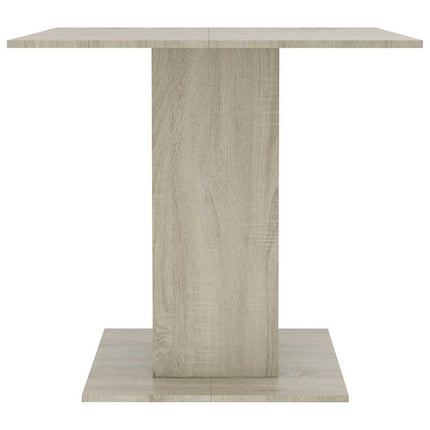 spisebord 80 x 80 x 75 cm konstrueret træ hvid og sonoma-eg