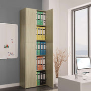 kontorskab 60x32x190 cm konstrueret træ sonoma-eg