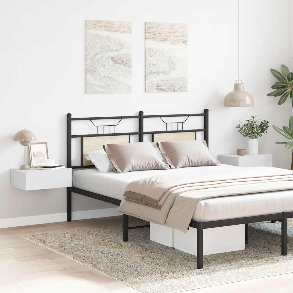 svævende natborde 2 stk. 40 x 30 x 15 cm konstrueret træ hvid