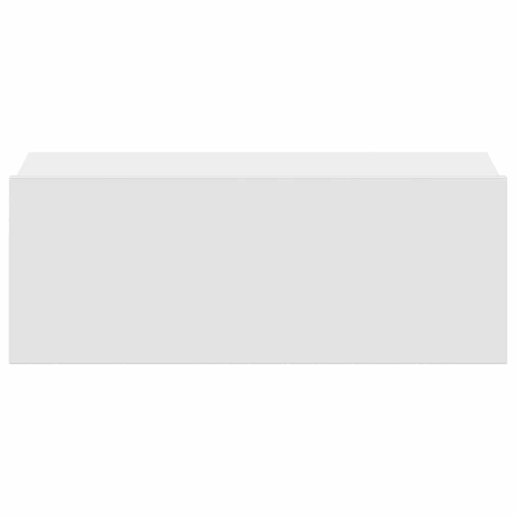 svævende natborde 2 stk. 40 x 30 x 15 cm konstrueret træ hvid