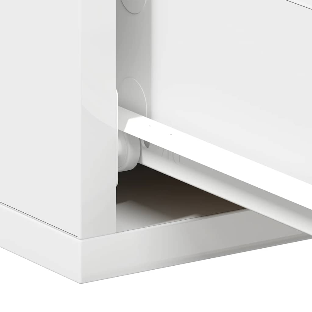 svævende natborde 2 stk. 40 x 30 x 15 cm konstrueret træ hvid