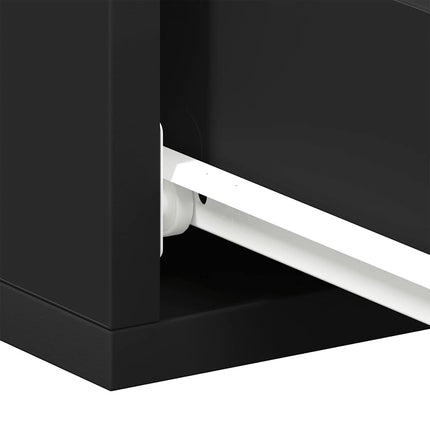 væghængt natbord 40x30x15 cm konstrueret træ sort