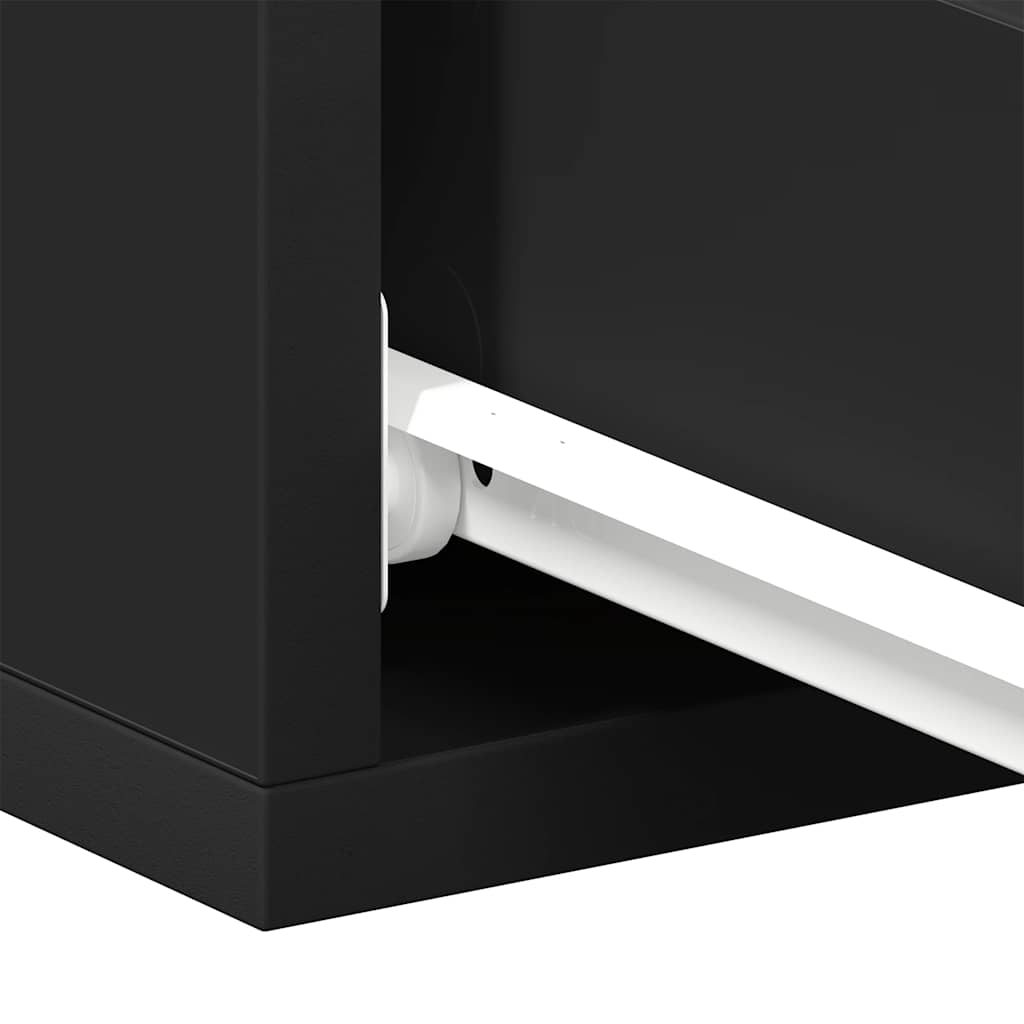 svævende natborde 2 stk. 40 x 30 x 15 cm konstrueret træ sort