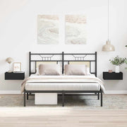 svævende natborde 2 stk. 40 x 30 x 15 cm konstrueret træ sort