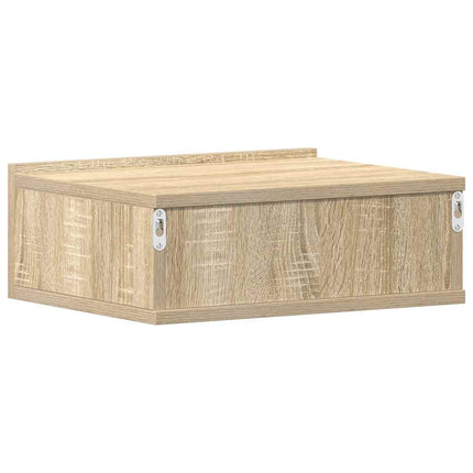 svævende natborde 2 stk. 40 x 30 x 15 cm konstrueret træ sonoma