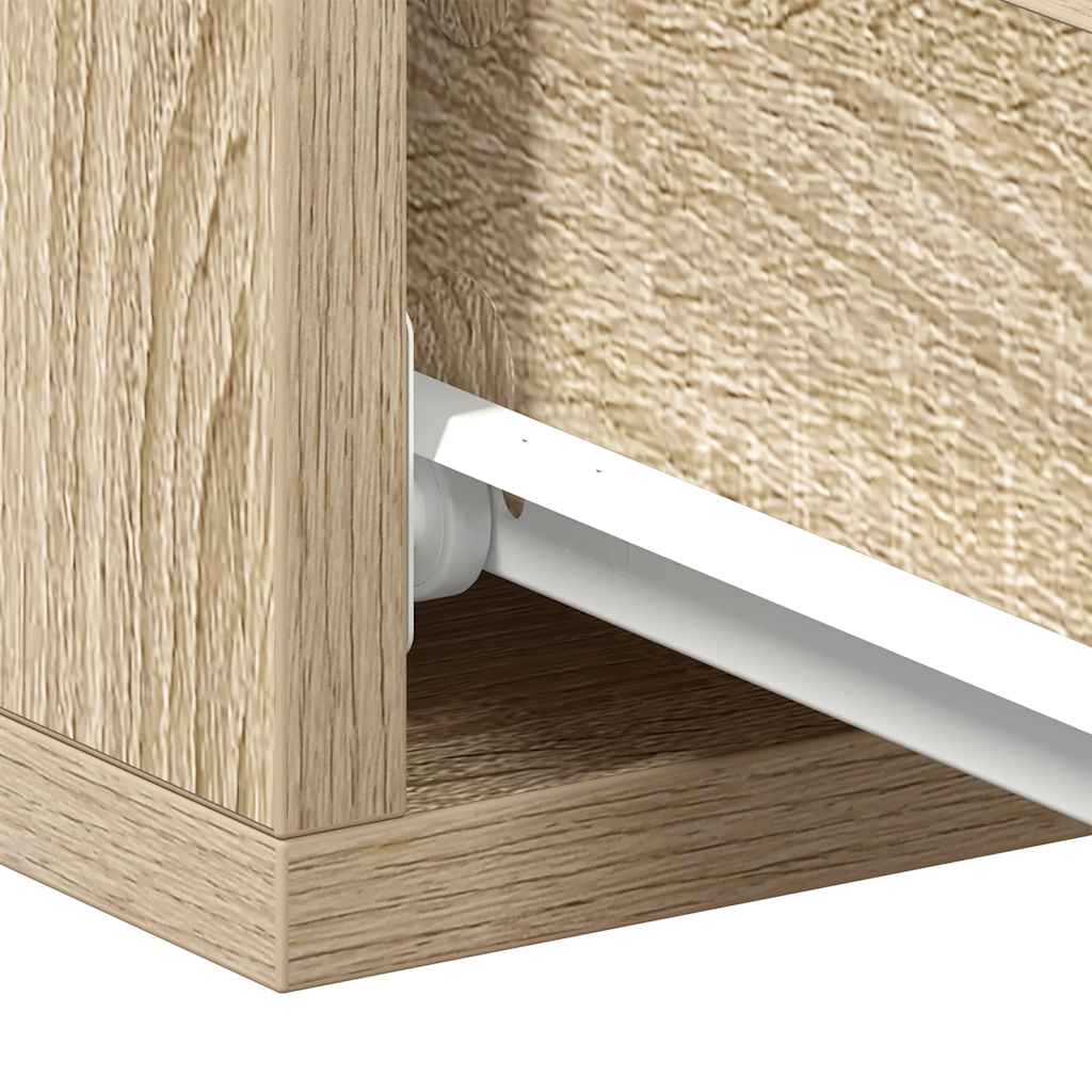 svævende natborde 2 stk. 40 x 30 x 15 cm konstrueret træ sonoma