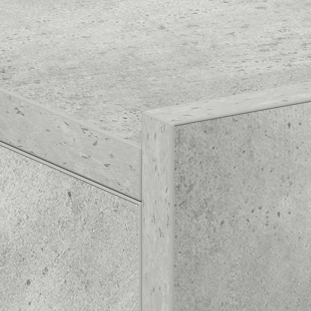 svævende natbord 40 x 30 x 15 cm konstrueret træ betongrå