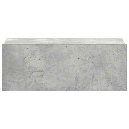 svævende natborde 2 stk. 40 x 30 x 15 cm konstrueret træ grå