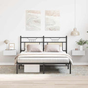 svævende natborde 2 stk. 40 x 30 x 15 cm konstrueret træ hvid