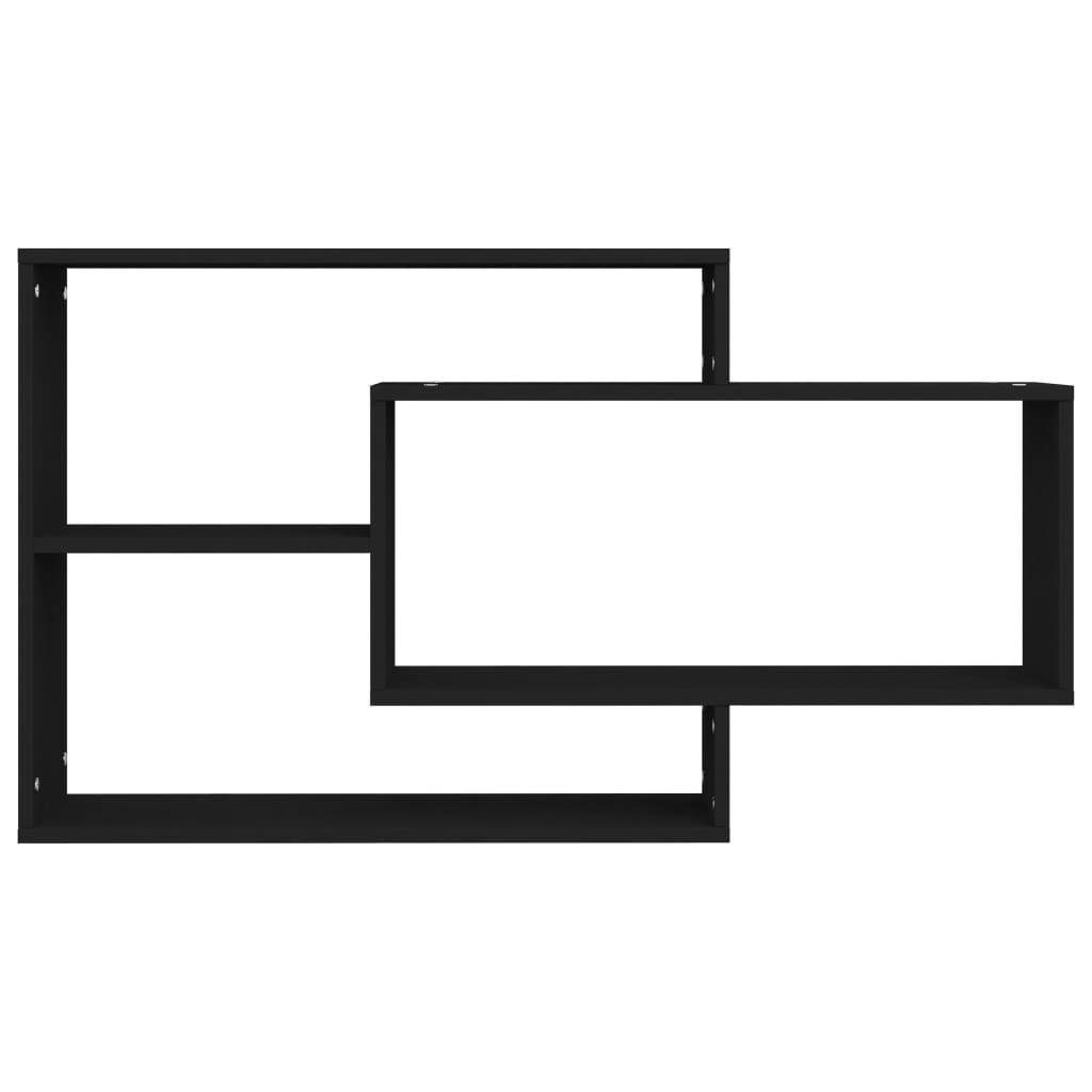 væghylder 104x20x58,5 cm konstrueret træ sort