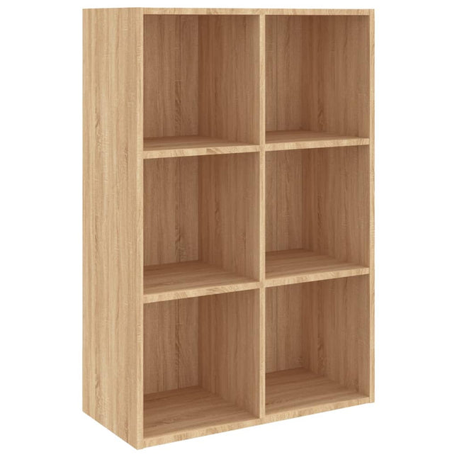 bogreol/skænk 66x30x98 cm konstrueret træ sonoma-eg